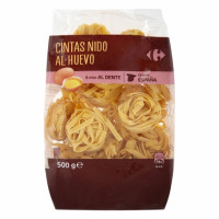 Pasta cintas nido al huevo Extra CARREFOUR 500 g.