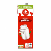 Leche entera CARREFOUR brik 1 l.