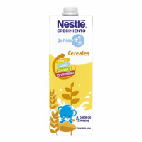 Leche infantil de crecimiento de 12 a 36 meses con cereales Nestlé Nativa Crecimiento 3 sin azúcar añadido brik 1 l.