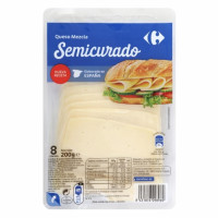 Queso en lonchas semicurado CARREFOUR 200 g.