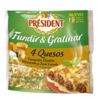 Queso rallado 4 Quesos Président 150 g.