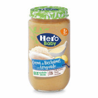 Tarrito de crema bechamel con lenguado desde 6 meses Hero Baby 235 g.
