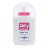 Gel íntimo delicado suave para piel sensible anti odor pH 5 Chilly 250 ml.