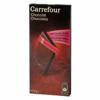 Chocolate sin azúcar añadido Classic CARREFOUR 100 g.