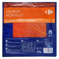 Salmón ahumado noruego Extra CARREFOUR 200 g.