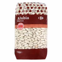 Alubia blanca categoría extra Carrefour 1 kg.