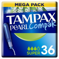 Tampones super Pearl Compak TAMPAX 36 ud.