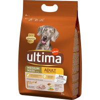 ULTIMA Medium Maxi Adult pienso para perros adultos medianos y grandes con pollo bolsa 3 kg