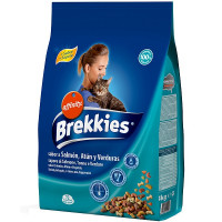 BREKKIES pienso para gatos adultos con sabor a salmón atún y verduras bolsa 3,5 kg