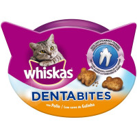 WHISKAS Dentabits snacks para gatos con pollo tarrina 40 g