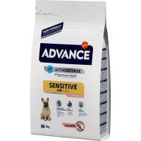 ADVANCE Sensitive pienso para perros adultos minis con salmón y arroz bolsa 3 kg