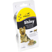 GIMDOG Shiny comida húmeda para perros con atún y buey pack 2 latas 85 g