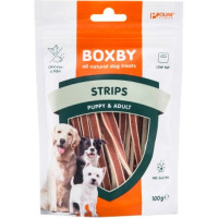 BOXBY strips para perros de pollo y pescado envase 100 g