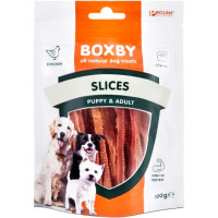 BOXBY snacks para perros en tiras con pollo envase 100 g
