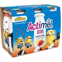 Yogur para beber sabor fresa-plátano ACTIMEL, pack 6x100 ml