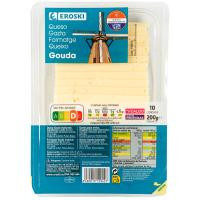 Queso Gouda EROSKI, lonchas, bandeja 200 g