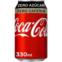 Refresco de cola COCA COLA ZERO ZERO, lata 33 cl