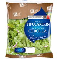 Lechuga elaborada con cebolla EUSKO LABEL PRIMERAN, bolsa 160 g