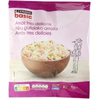 Arroz 3 delicias EROSKI basic, bolsa 1 kg