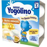 Yogolino de frutas variadas-queso NESTLÉ, pack 4x100 g