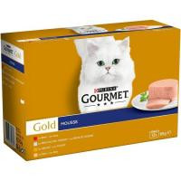 Mousses para gato GOURMET Gold, pack 12x85 g
