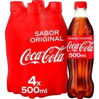 Refresco de cola regular COCA COLA, pack 4x50 cl