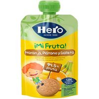 Bolsita de naranja-plátano-galleta HERO, doypack 100 g