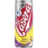 Tinto de verano limón LA CASERA, lata 33 cl