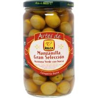 Aceitunas artesanas verdes con hueso JOLCA, frasco 420 g