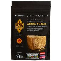 Queso rallado Grana Padano EROSKI SELEQTIA, bolsa 100 g