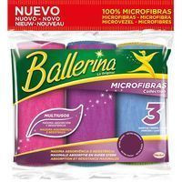 Bayeta de microfibras BALLERINA, pack 3 uds