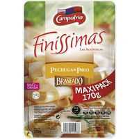 Pechuga de pavo braseada CAMPOFRÍO FINÍSSIMAS, bandeja 170 g
