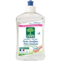 Lavavajillas eco piel sensible L'ARBRE VERT, botella 500 ml