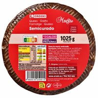 Queso semicurado mini EROSKI MAESTRO, pieza 1,020 kg