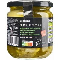 Alcachofa en aceite de oliva Eroski SELEQTIA, frasco 330 g