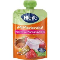 Bolsita de merienda de fresa y manzana HERO, doypack 100 g
