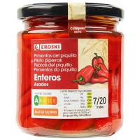 Pimiento de piquillo entero EROSKI, frasco 260 g