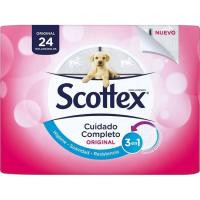 Papel higiénico original SCOTTEX, paquete 24 rollos