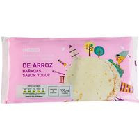 Tortita de arroz integral-yogur EROSKI, paquete 130,40 g