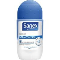 Desodorante para mujer extra control SANEX, roll on 50 ml