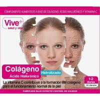 Colágeno-Ácido hialourónico VIVE+, caja 30 cápsulas