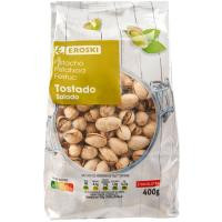 Pistachos tostados-salados EROSKI, bolsa 400 g