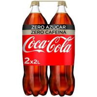 Coca Cola zero azúcar sin cafeína pack 2 botellas 2 l.