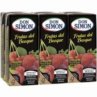 Néctar de frutas del bosque DON SIMON, pack 6x20 cl