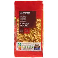 Espirales de cocción rápida EROSKI, paquete 500 g