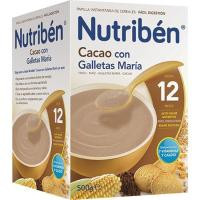 Papilla de cacao con galletas María NUTRIBEN, caja 500 g