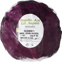 Repollo morado EROSKI, pieza al peso aprox. 1.5 kg