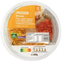 Ensalada completa: Wrap de pollo + quesos EROSKI, bolw 285 g