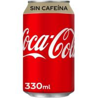 Refresco de cola sin cafeína COCA COLA, lata 33 cl