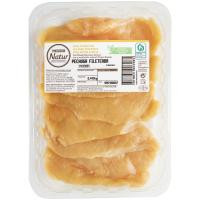 Pechugas de pollo fileteadas EROSKI Natur, bandeja aprox. 550 g
